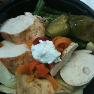 Herb baked chicken with goat cheese