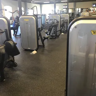 A section of the gym