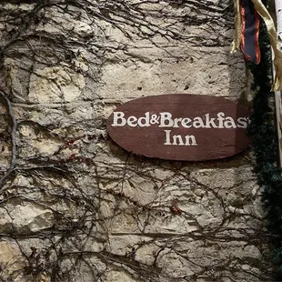 a bed and breakfast inn sign