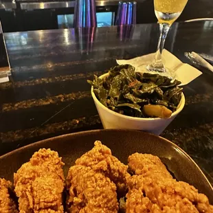 A la carte wings and a side of greens