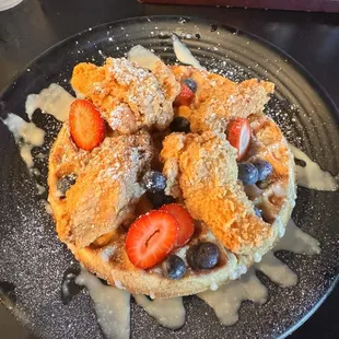 Chicken and waffles
