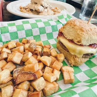 Smothered Chicken Biscuit