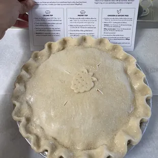 Peach Melba, pastry top, right before it went in the oven.