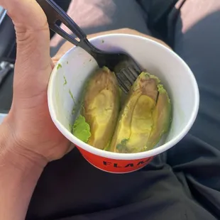 Asked for avocado on the side and got it rott.. great job