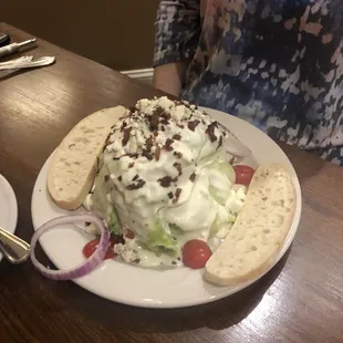 Wedge Salad with home made blue cheese