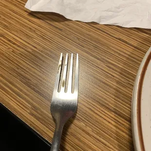 a fork on a table