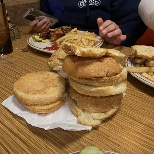Our stack of moldy buns
