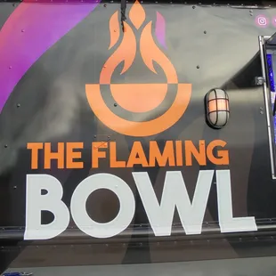 Logo graphics on the side of the truck.