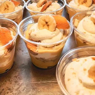 a variety of desserts