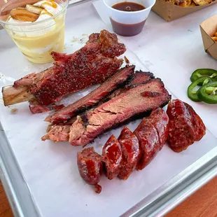 The CC: 3 Meat Plate with 3 sides &amp; a dessert