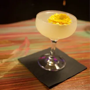 Drink The Yellow Canary (N/A spirit, lemon, agave)