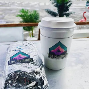Coffee and a burrito for a snowy May morning!
