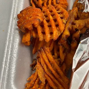 Sweet potato waffle fries