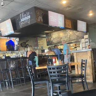 The bar area.