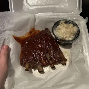 Tiny portion of 3.5 ribs for $15, advertised as a &quot;Rack of Ribs&quot;