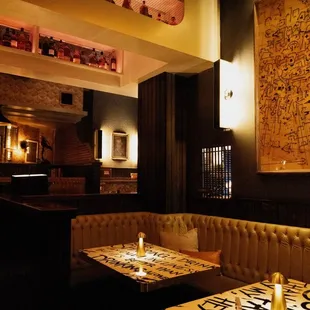 interior, sushi and sashimi