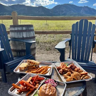 a table full of food
