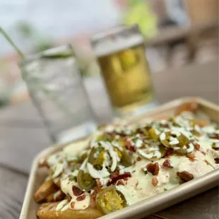Loaded pepper jack fries