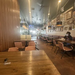 Inside dining area