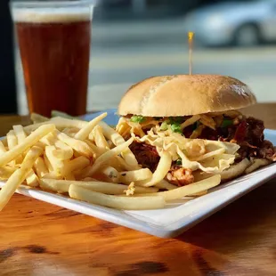 Slow roasted BBQ pork sandwich. Yum