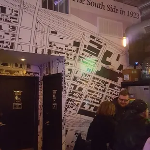 Cool wall art of streets in Pittsburgh