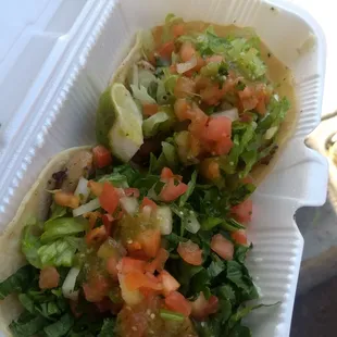 Fish taco, $3 each (pictured 2 for $6)