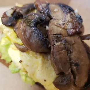 Yummy Mushroom Avo Toast
