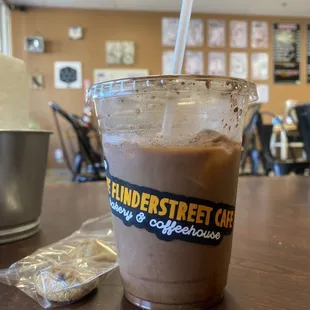 Iced Cafe Mocha with oat milk