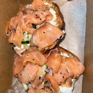 Smoked Salmon Cream Cheese Toast