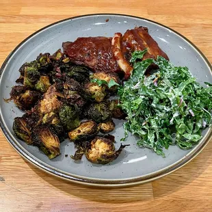 Baby Back Ribs w/ 2 veggies (Brussels Sprouts in place of Mac &apos;n Cheese)
