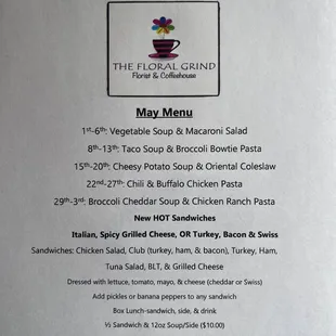 May menu