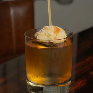 a dessert in a glass