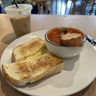 Soup &amp; grilled cheese and the oatmeal cookie latte