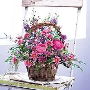 Wildflower look basket