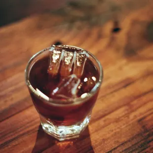 a shot of a drink