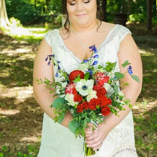 Fourth of July themed bouquet
