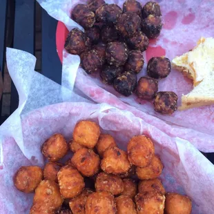 Top side of sweet potato tots brought to me with my burger. The below side was the correction.
