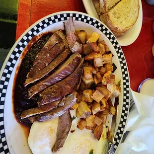 steak and eggs