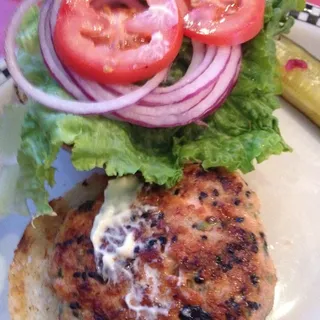 Red Chili Salmon Burger