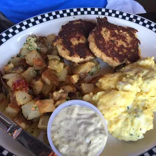 Crab Cakes And Eggs