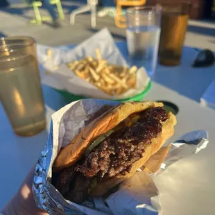 Double Cheeseburger Basket of Fries  -April 2024