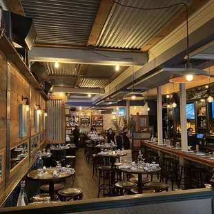 a restaurant with tables and chairs