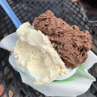 Salted caramel and dark chocolate