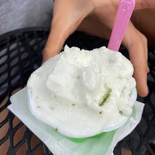 Lemon basil gelato