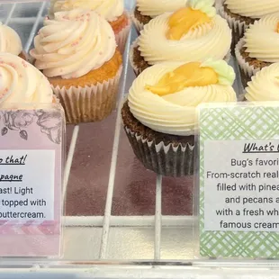 a variety of cupcakes