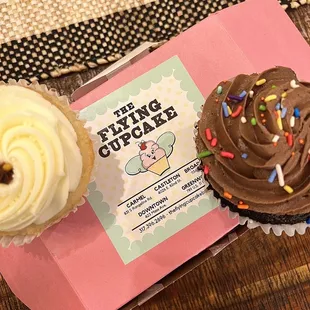  cupcake with chocolate frosting and sprinkles