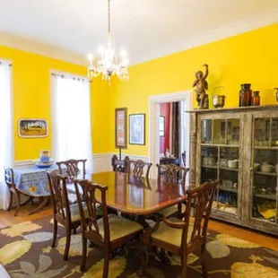 breakfast is served each morning in the sunny dining room or on the front porch in warm weather