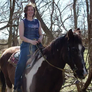 Starfire on a paint named Scout.