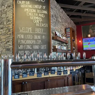 the bar and menu