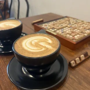Lattes and Scrabble!!